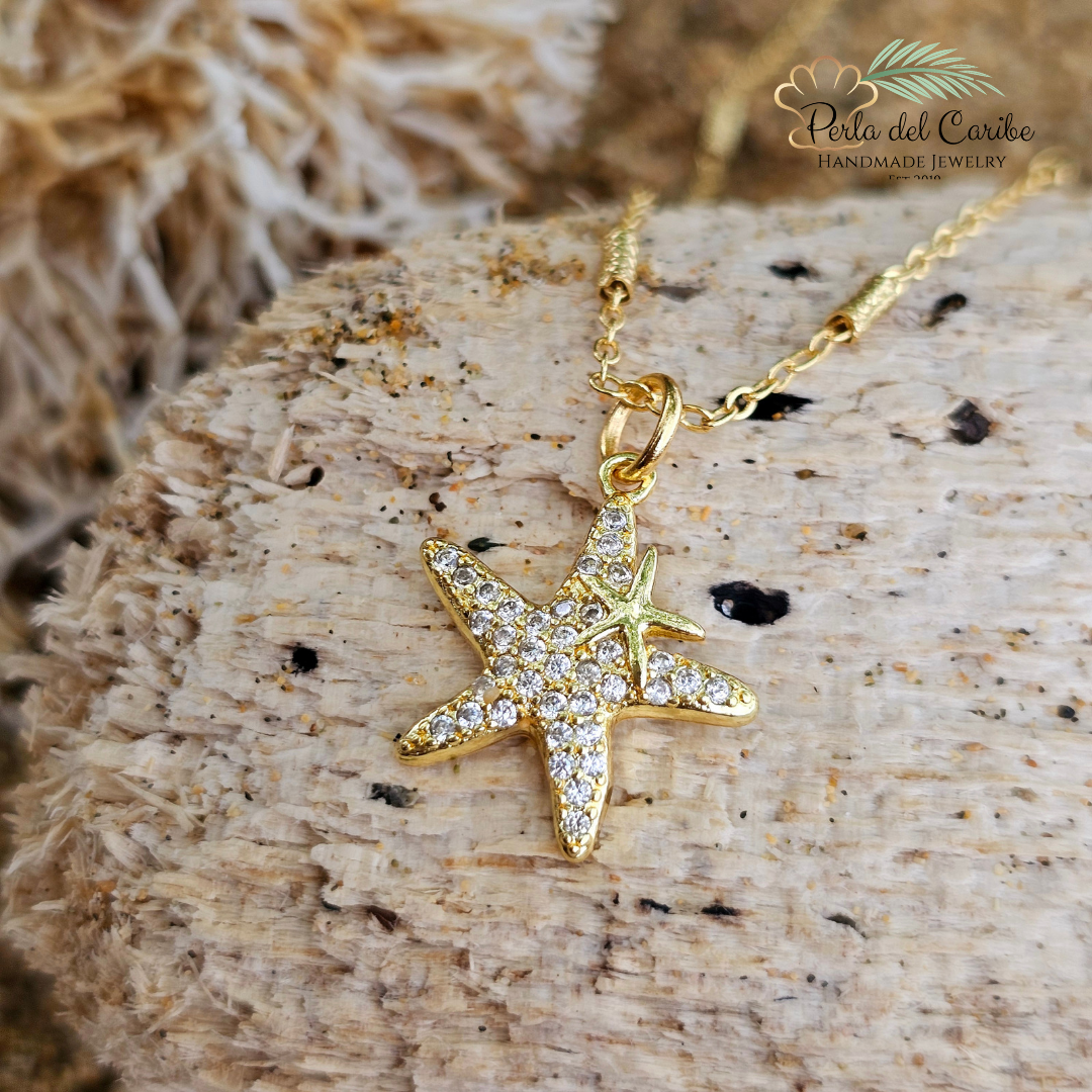 Zirconia Starfish Pendant