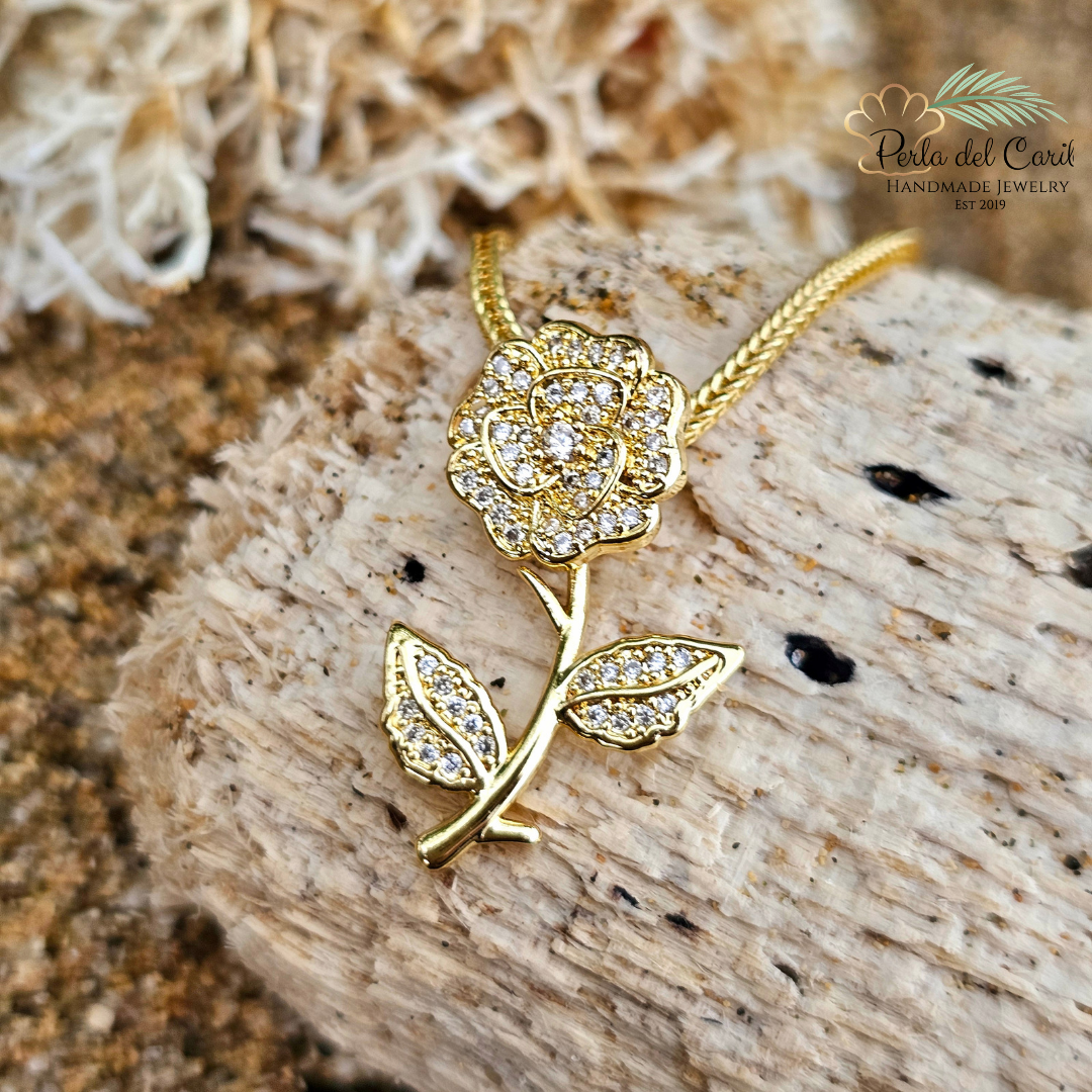 Zirconia Rose Pendant