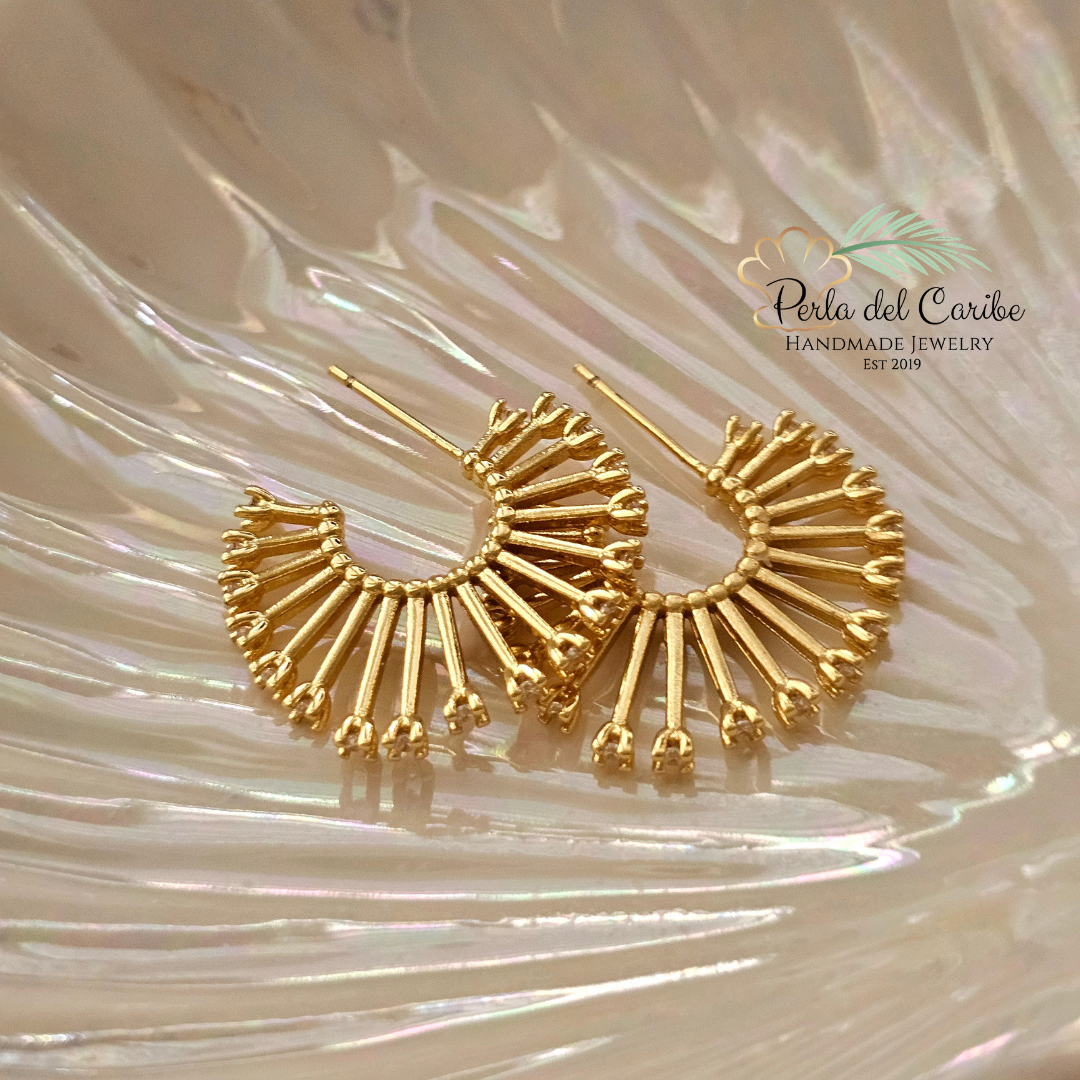 Spike Zirconia Hoops