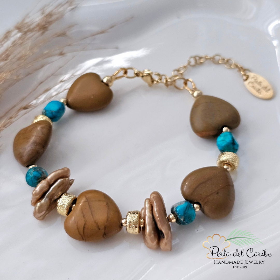 Brown and Turquoise Bracelets