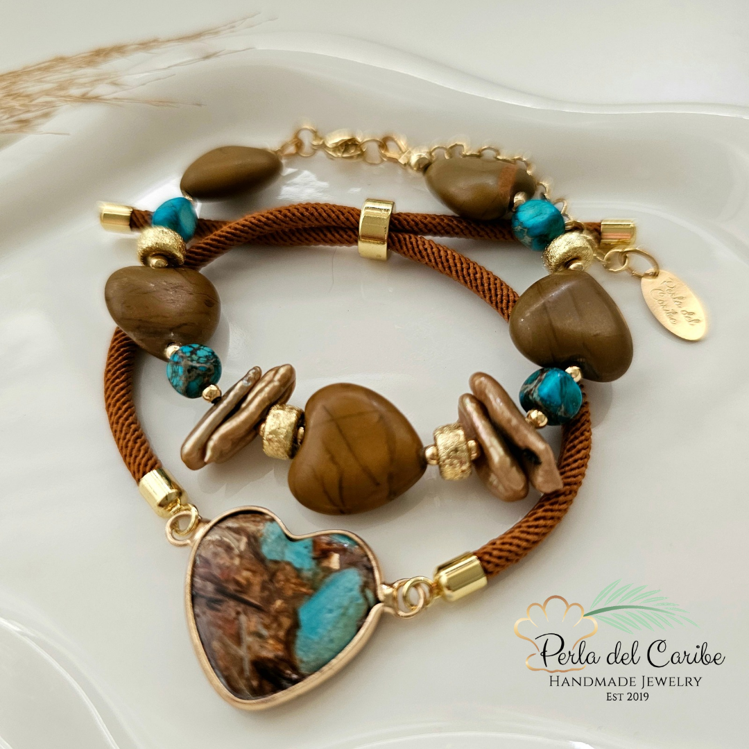 Brown and Turquoise Bracelets