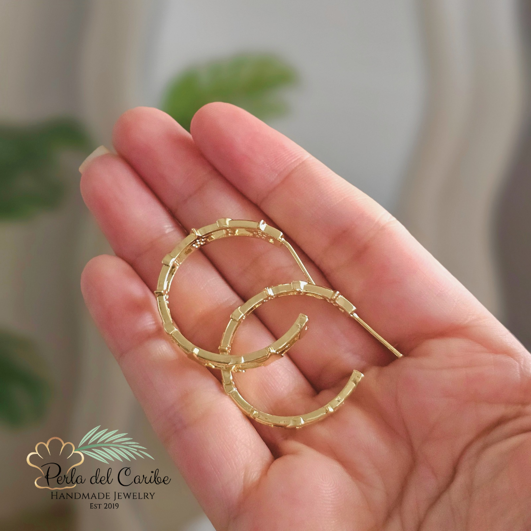 Moon & Stars Zirconia Hoops