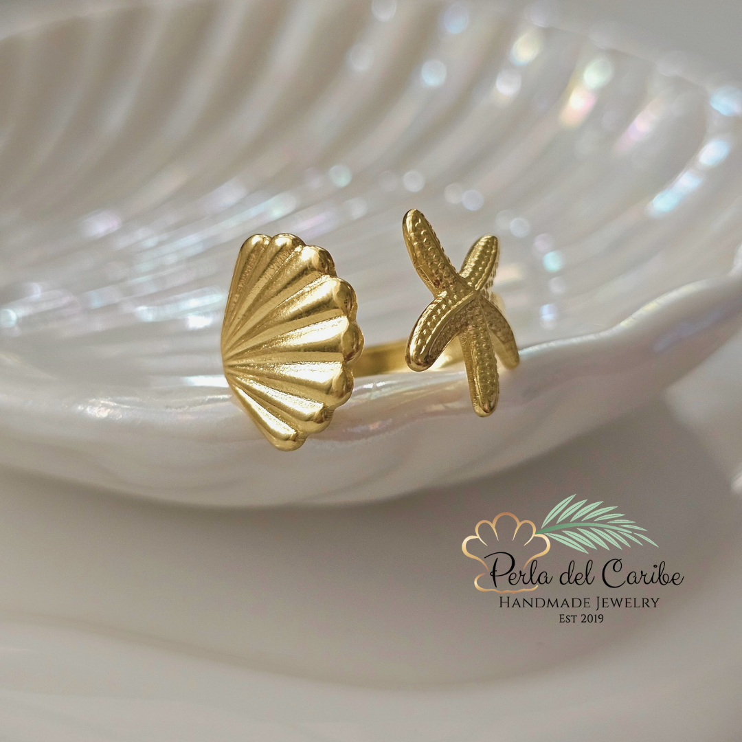 Shell & Starfish Ring