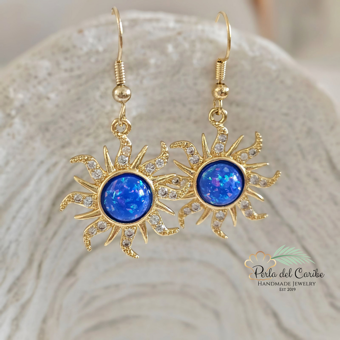 Blue Sun Earrings