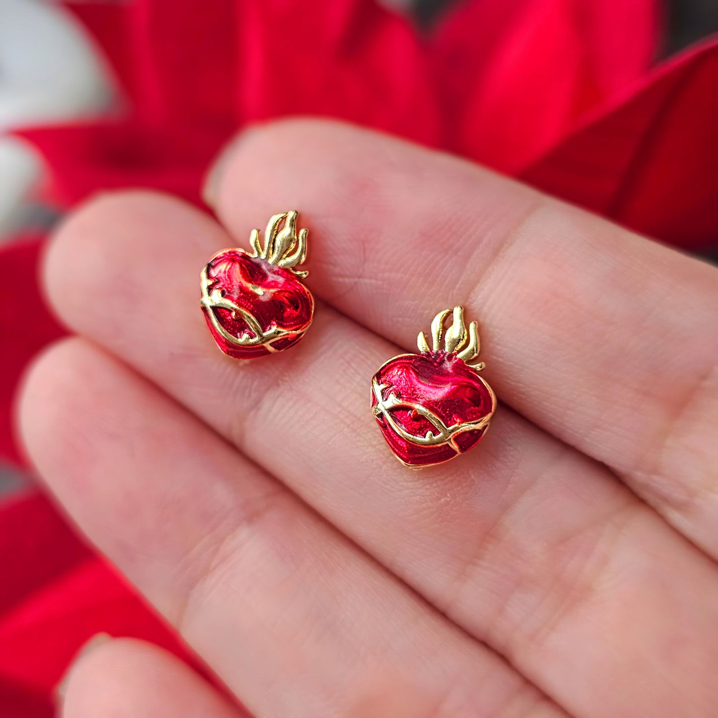 Thorn Heart Studs