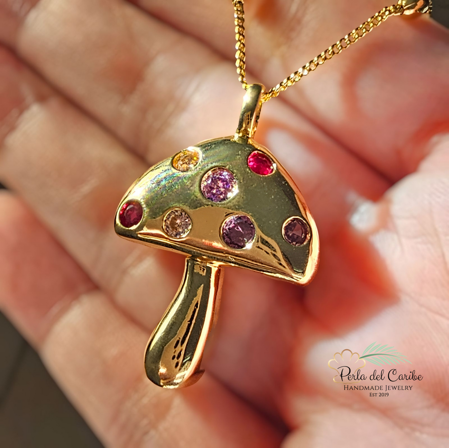Mushroom Pendant Chain