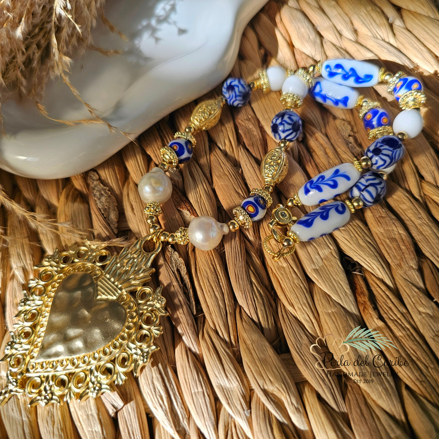 Sacred Heart Murano Necklace
