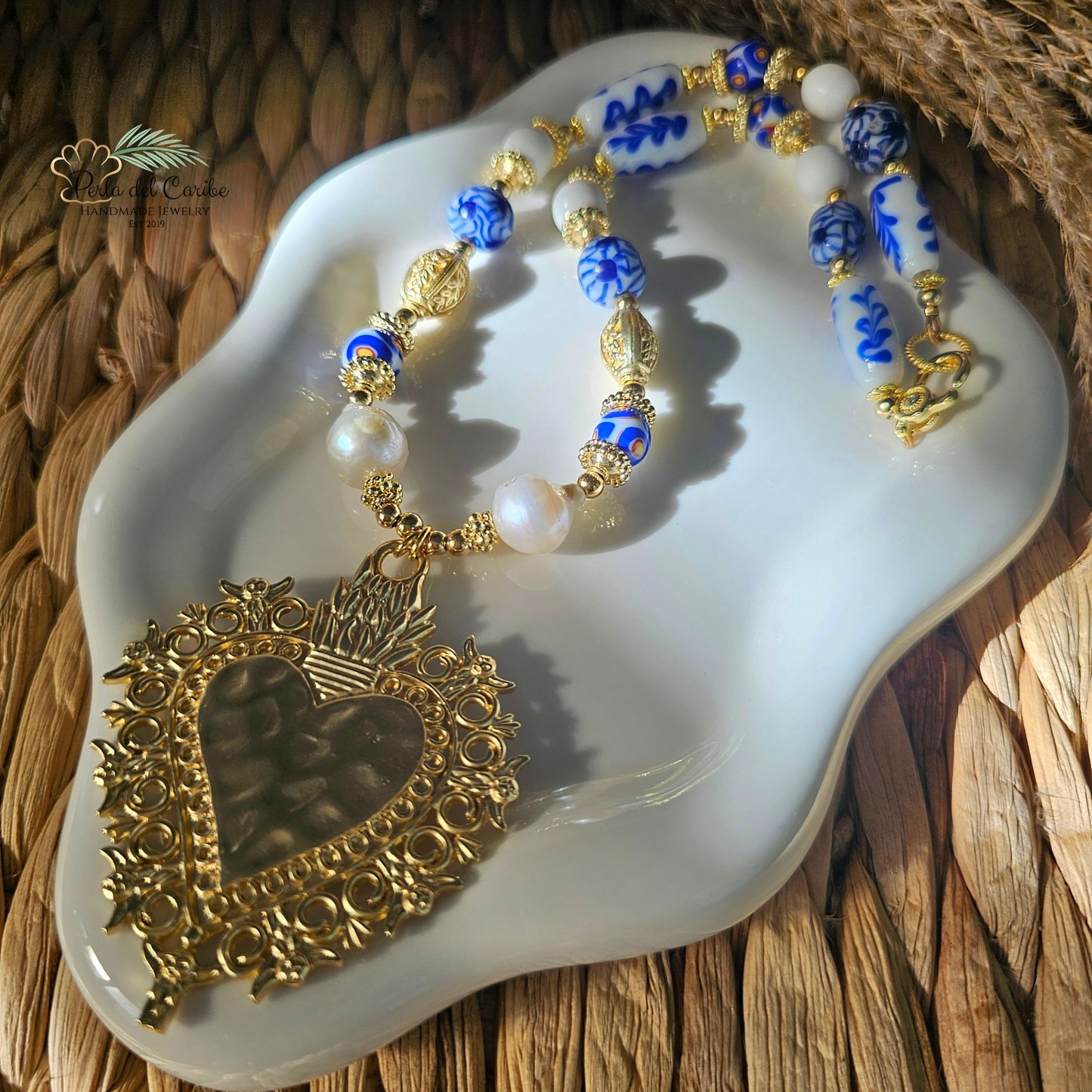 Sacred Heart Murano Necklace
