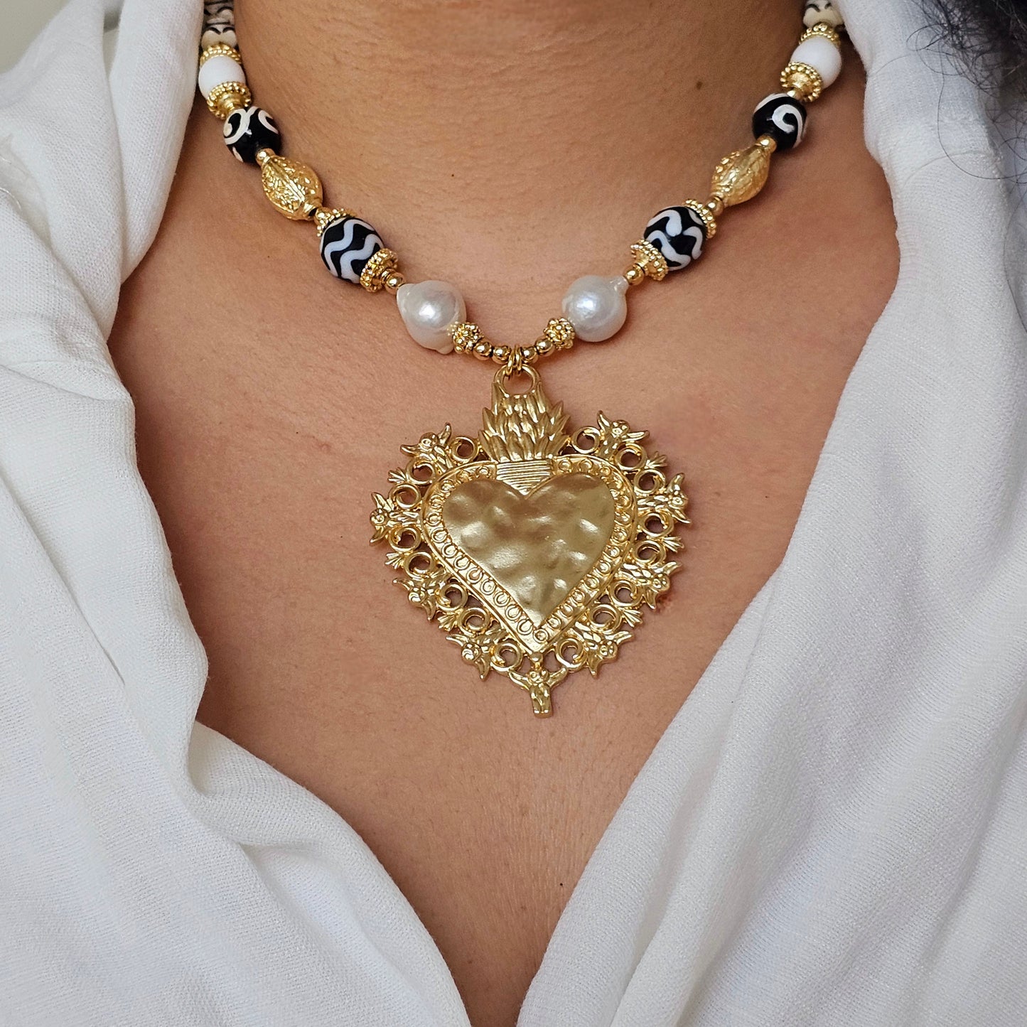 Sacred Heart Murano Necklace