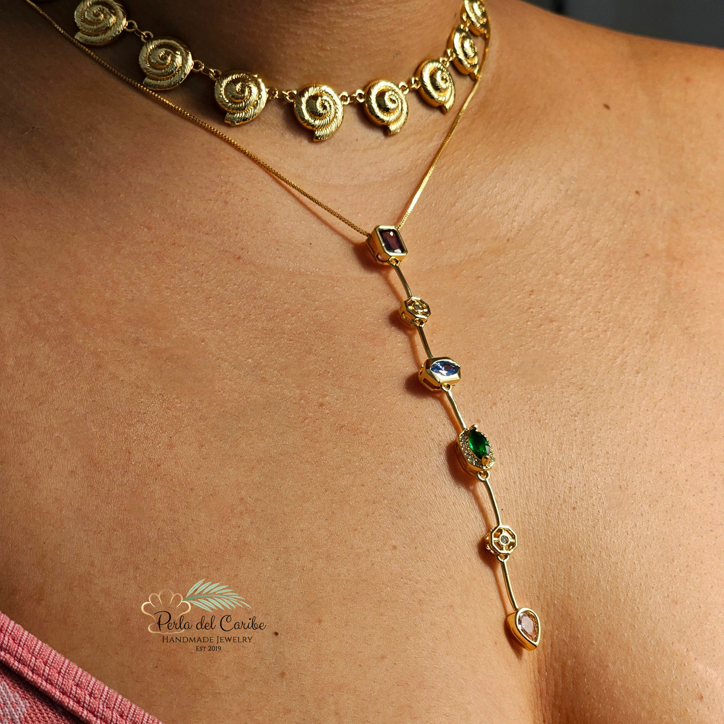 Snail / Lariat Necklace