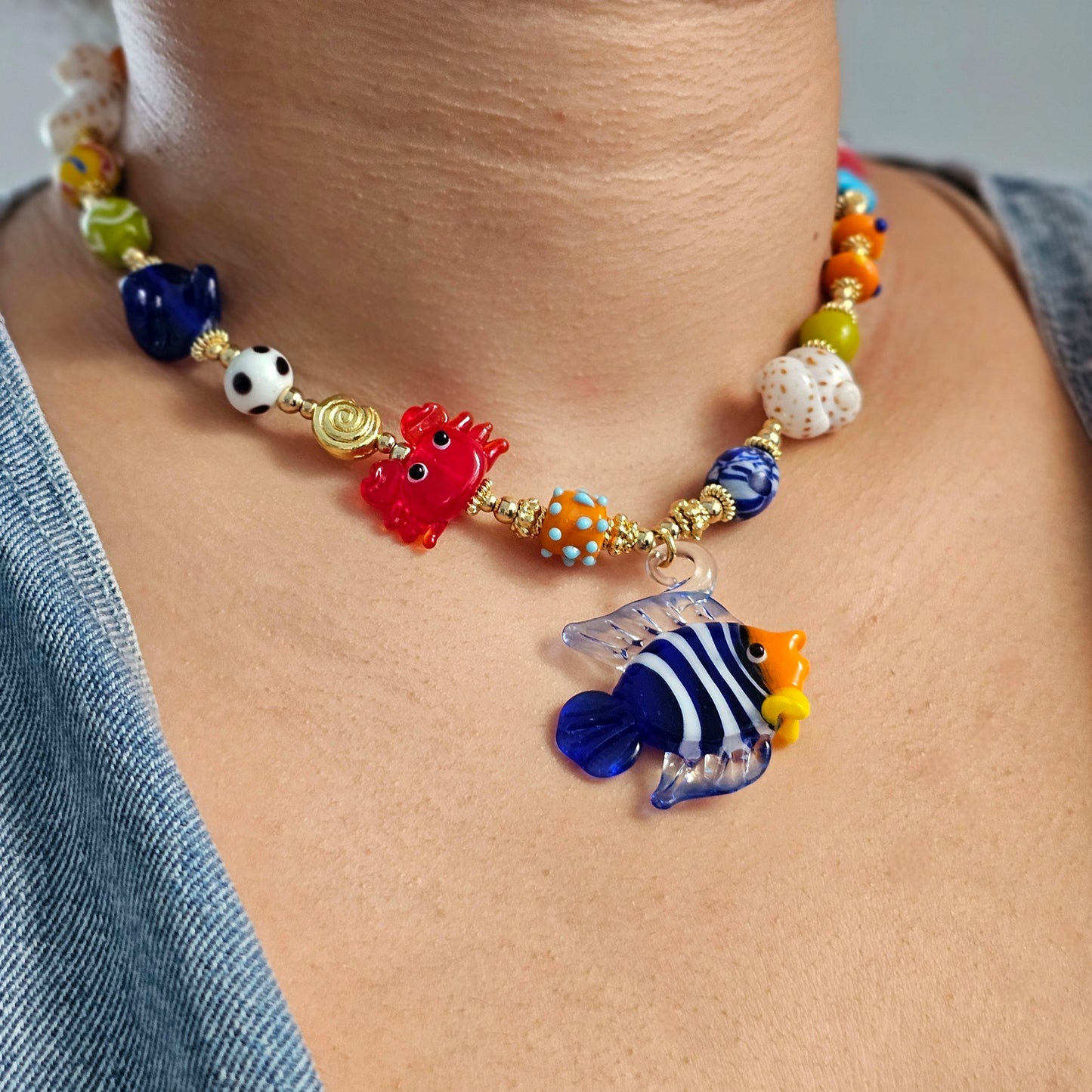 Under the Sea Murano Choker