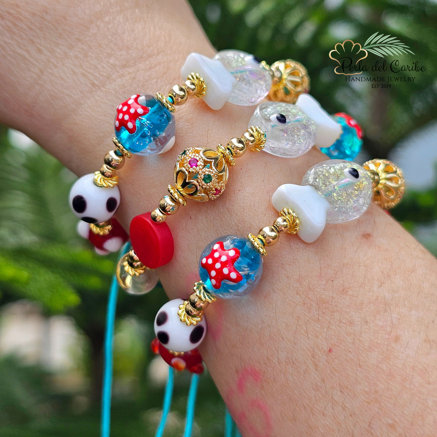 Glitter Fish Cord Bracelet