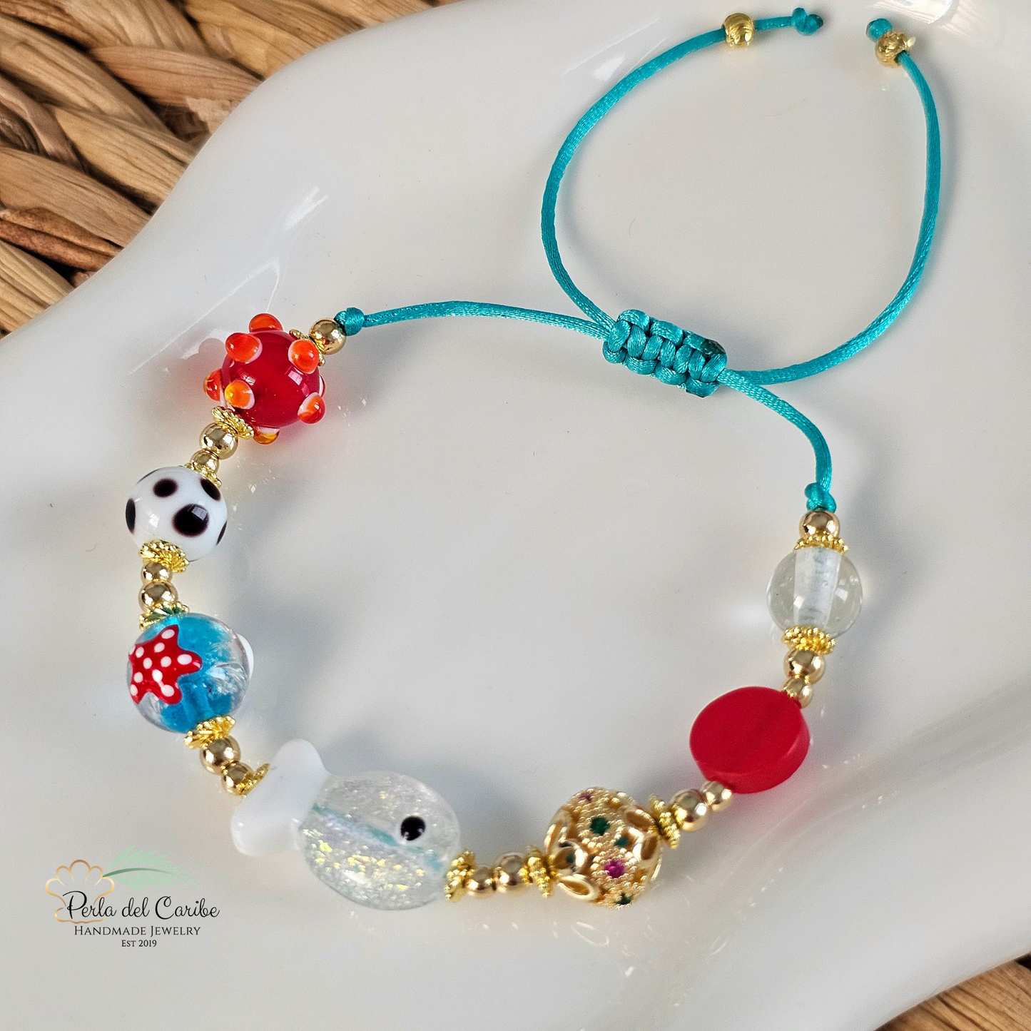 Glitter Fish Cord Bracelet