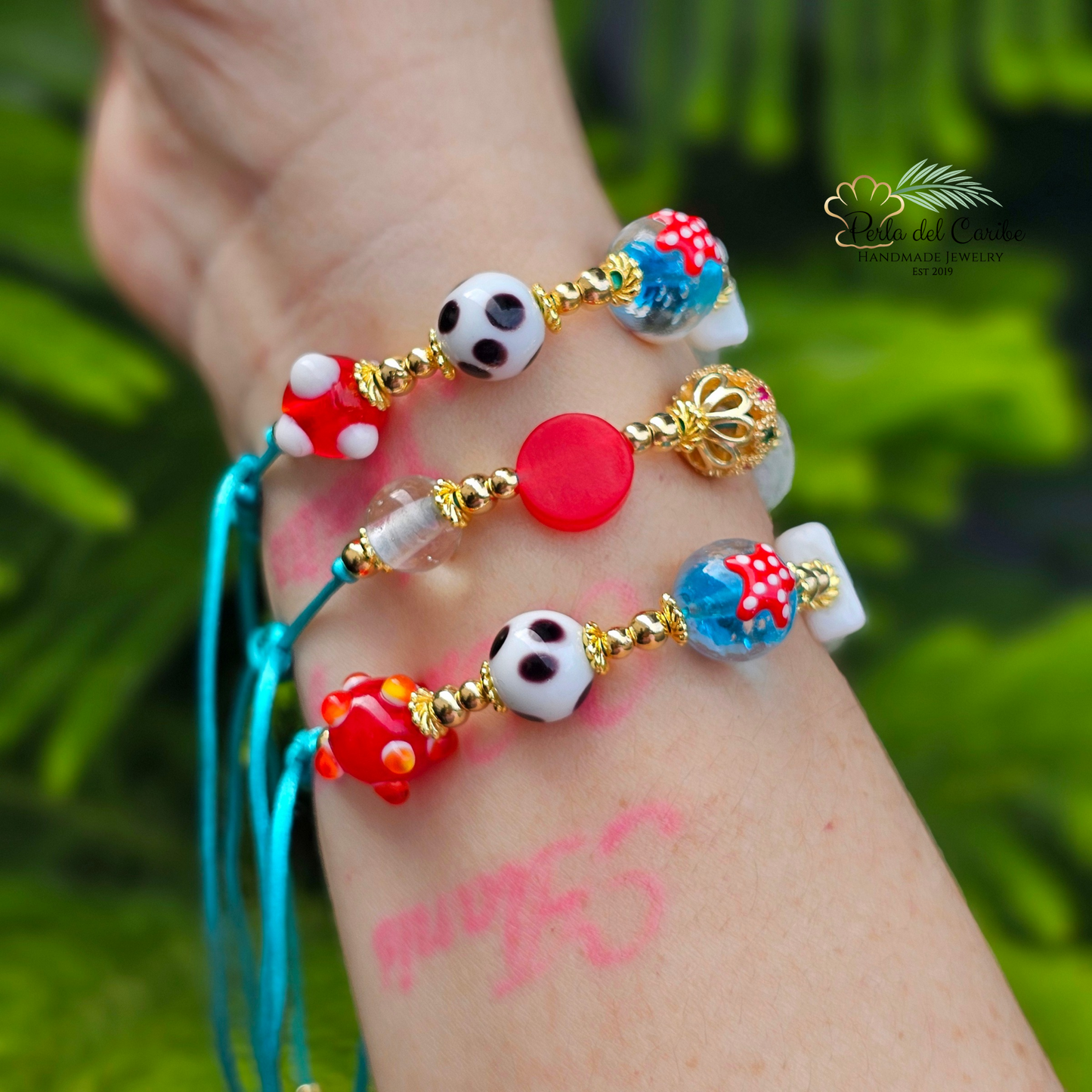 Glitter Fish Cord Bracelet