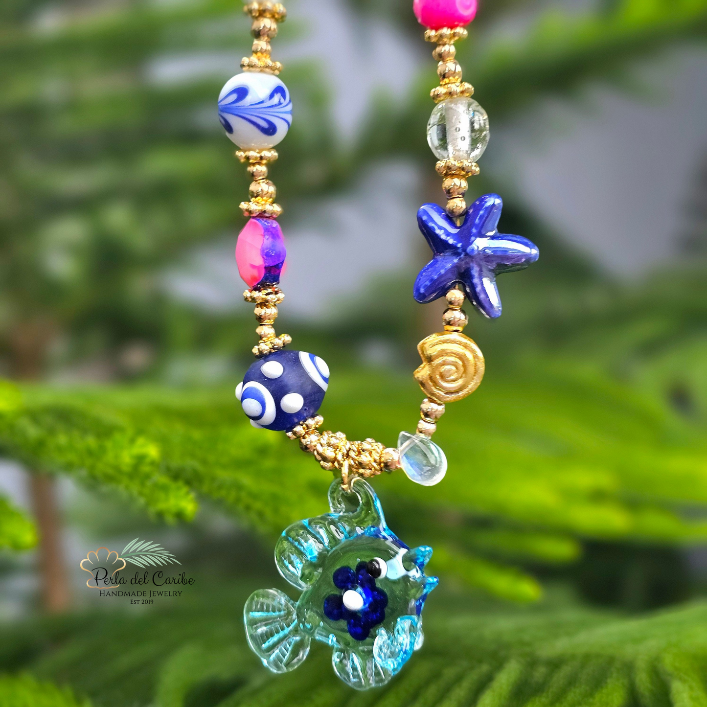 Flower Fish Necklace
