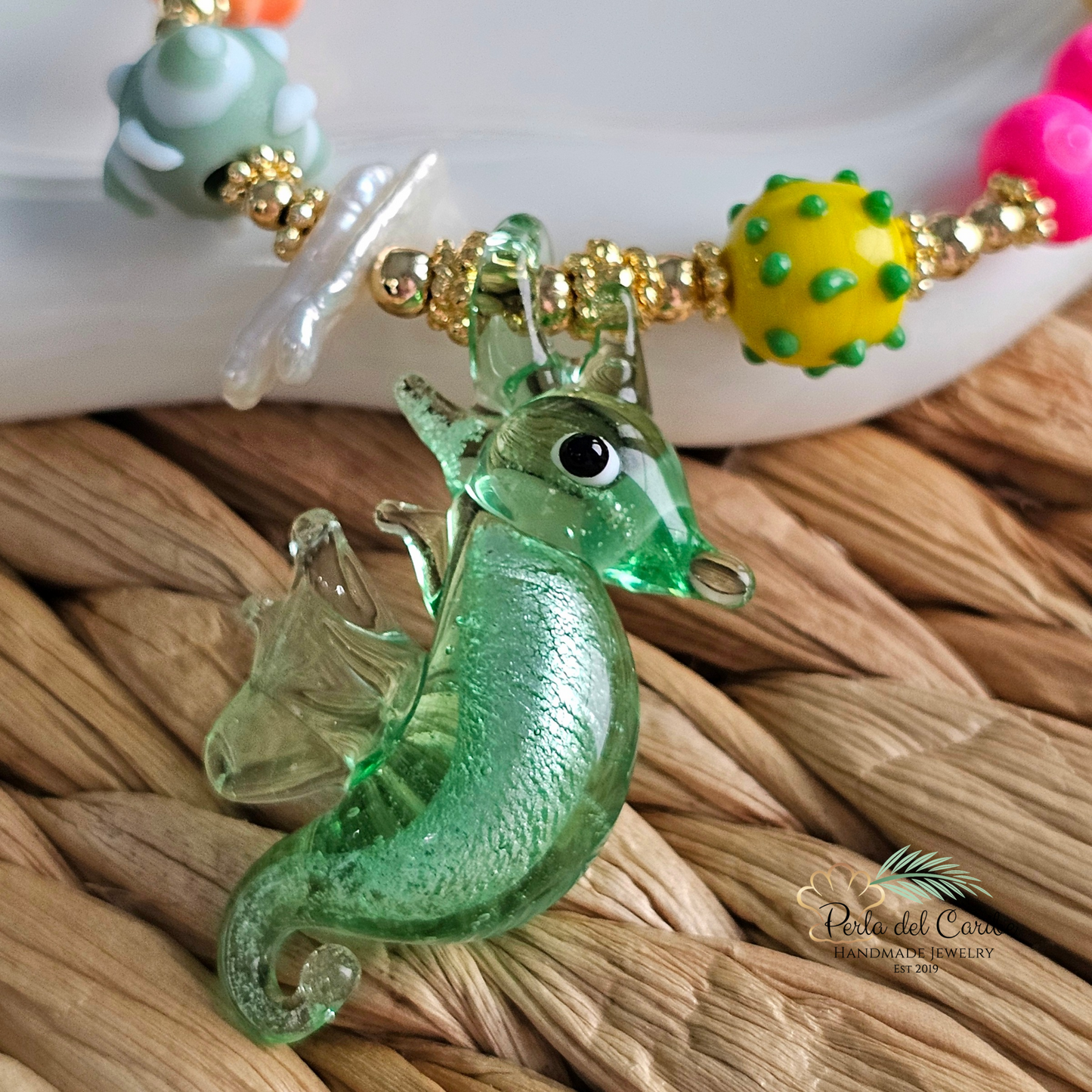 Seahorse Murano Necklace