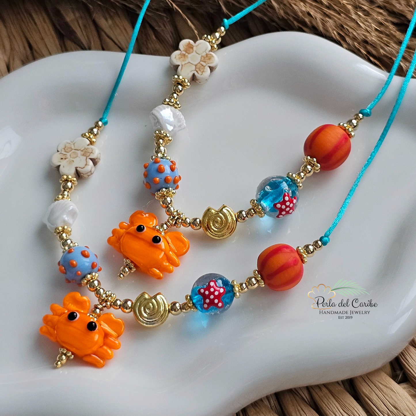 Orange Crab Necklace