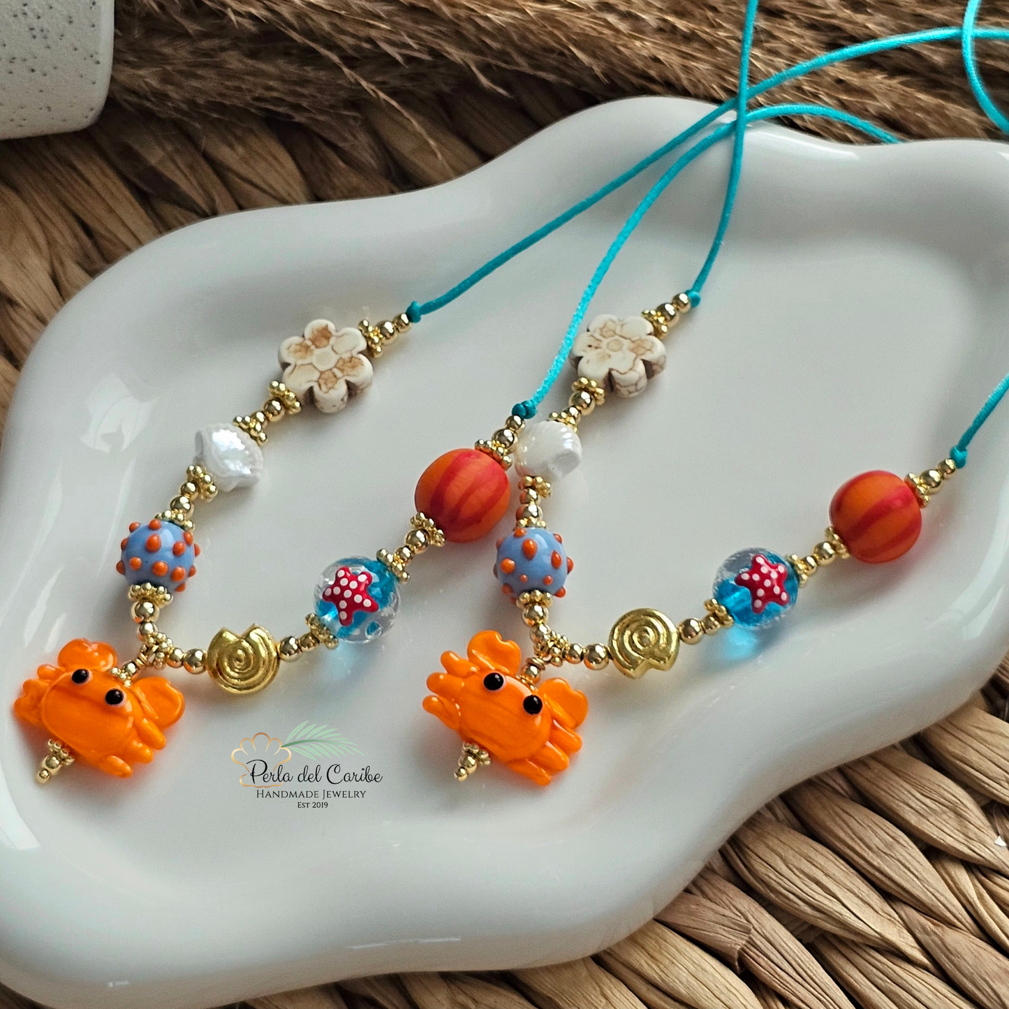 Orange Crab Necklace