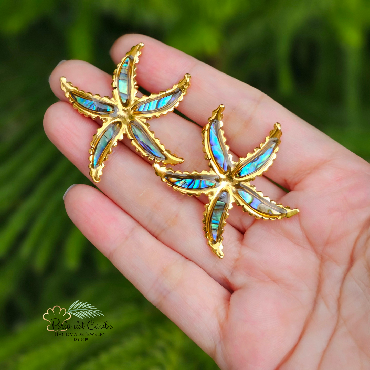 Abalone Shell Starfish Studs