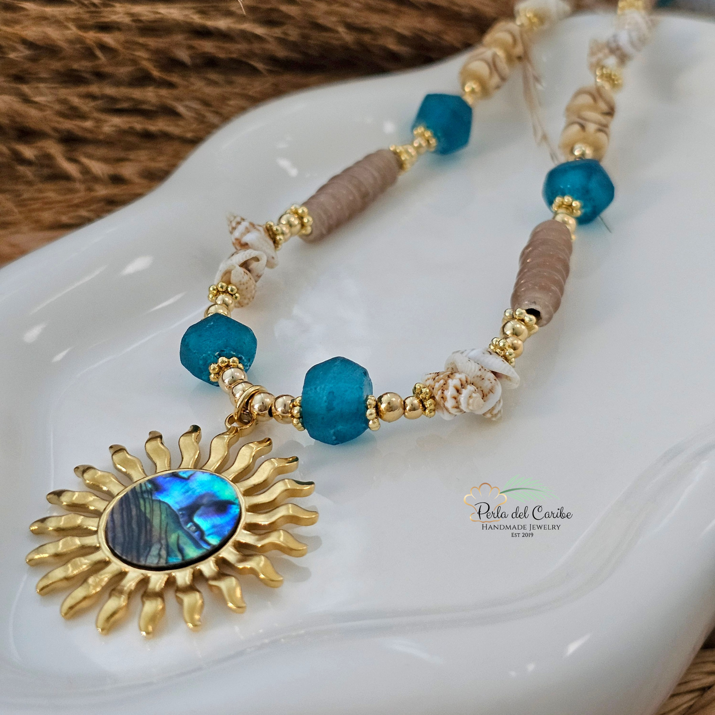 Abalone Shell Sun Necklace