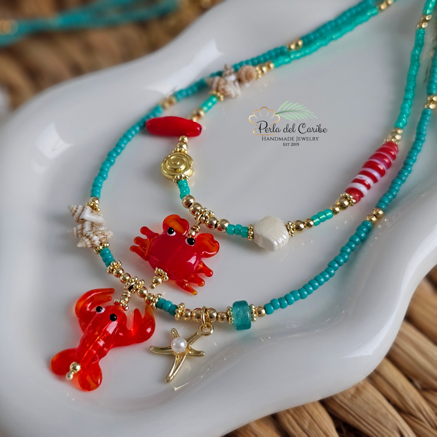 Larry the Lobster / Sebastian Crab 2.0 Necklace