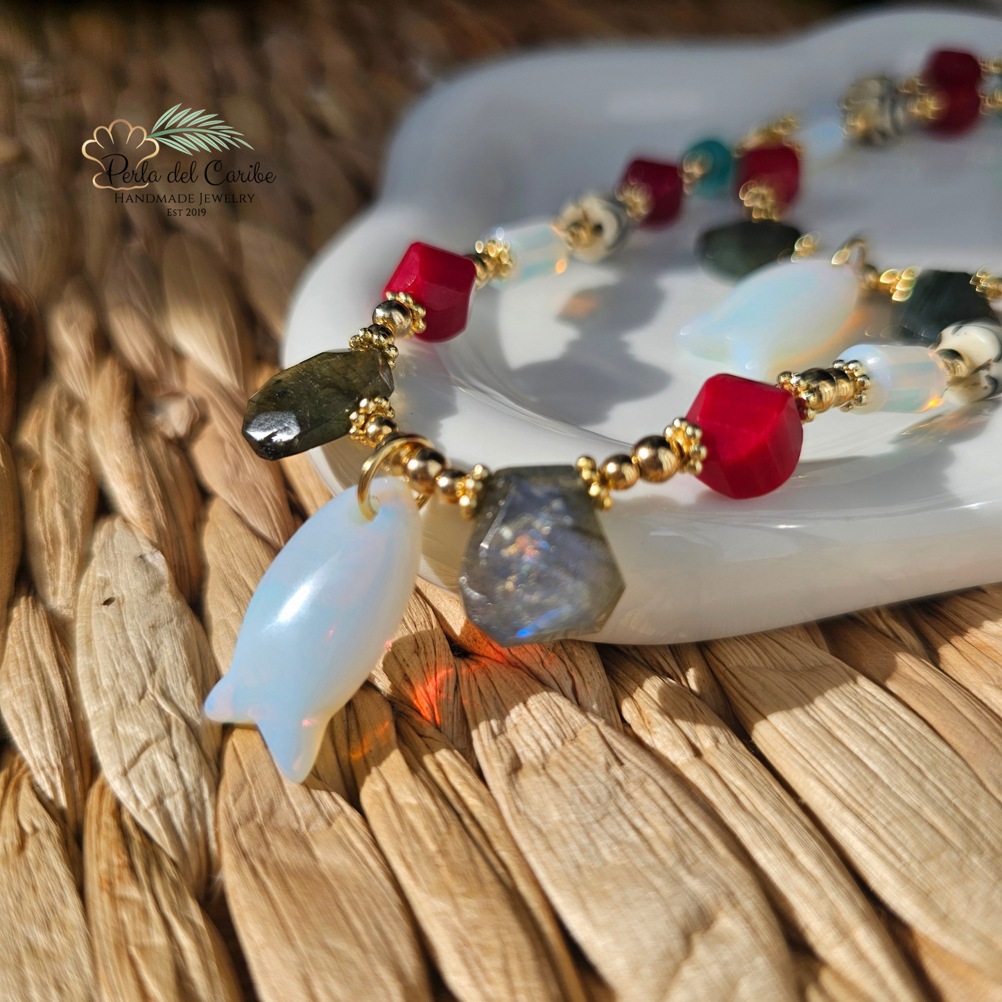 Opal Fish Necklace