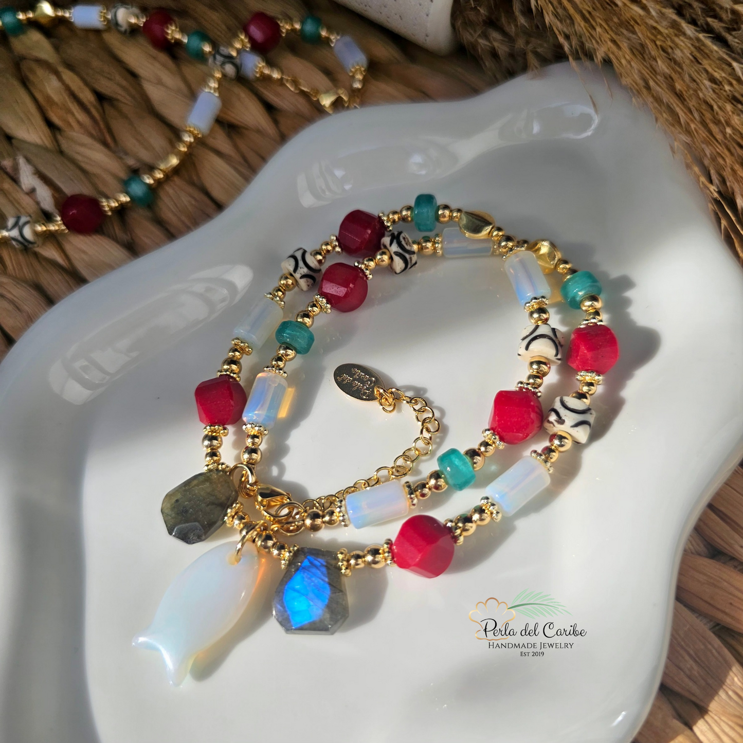 Opal Fish Necklace