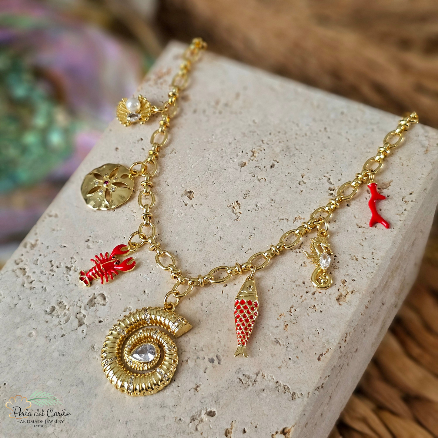 Summer Multi Charm Necklace
