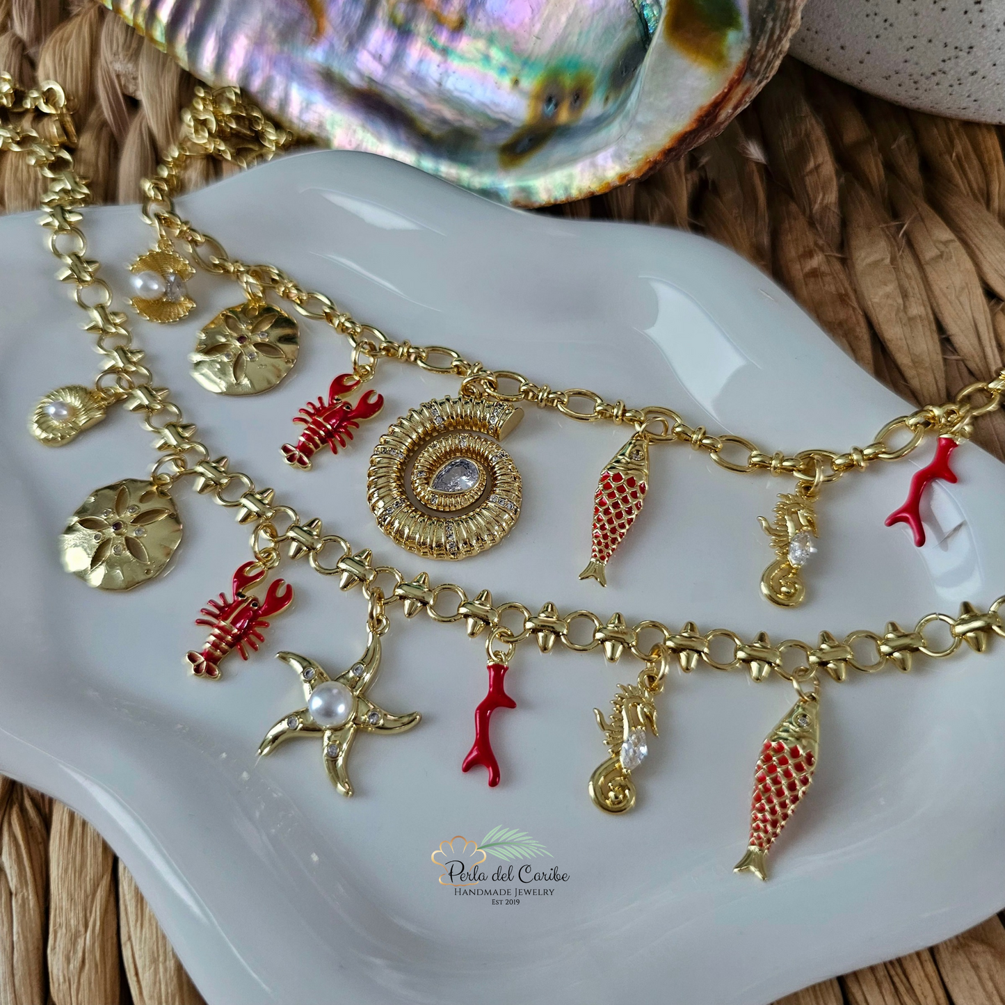 Summer Multi Charm Necklace