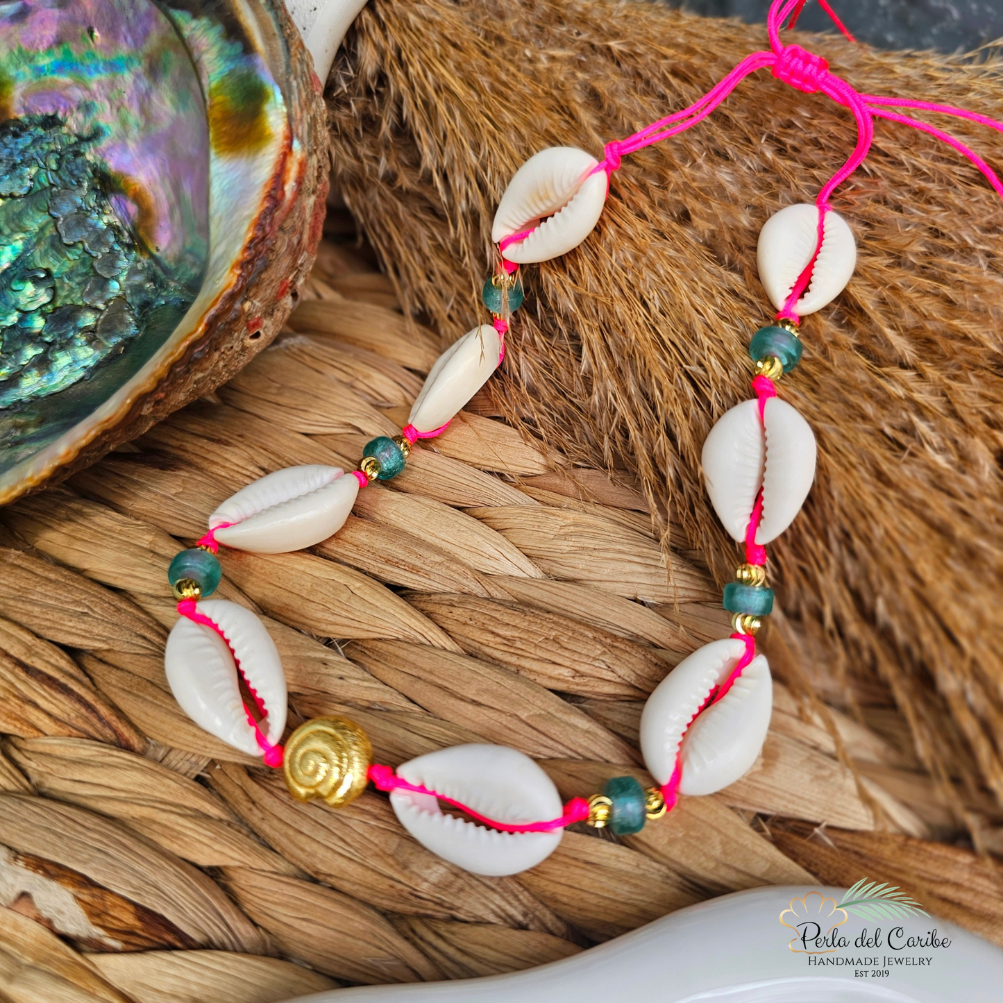 Cowrie Shell Adjustable Necklace