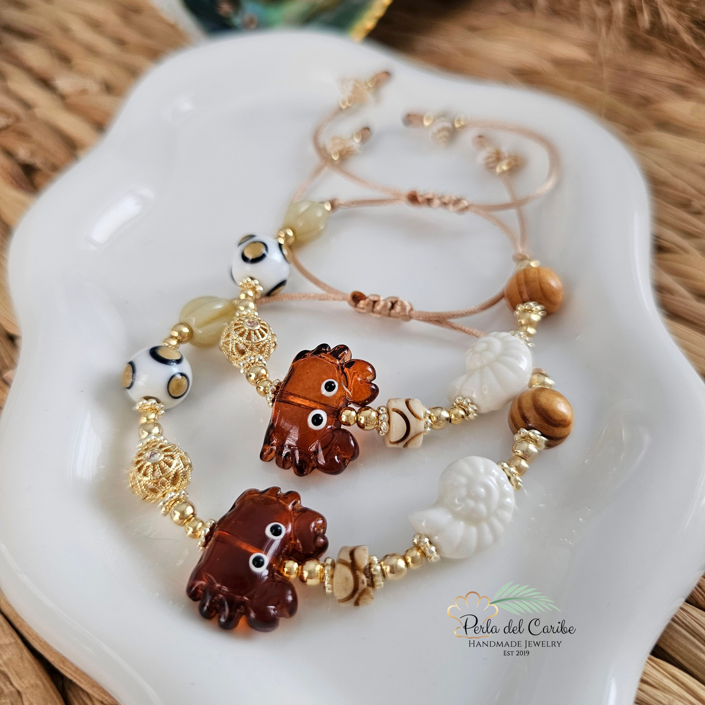 Brown Crab Adjustable Bracelet