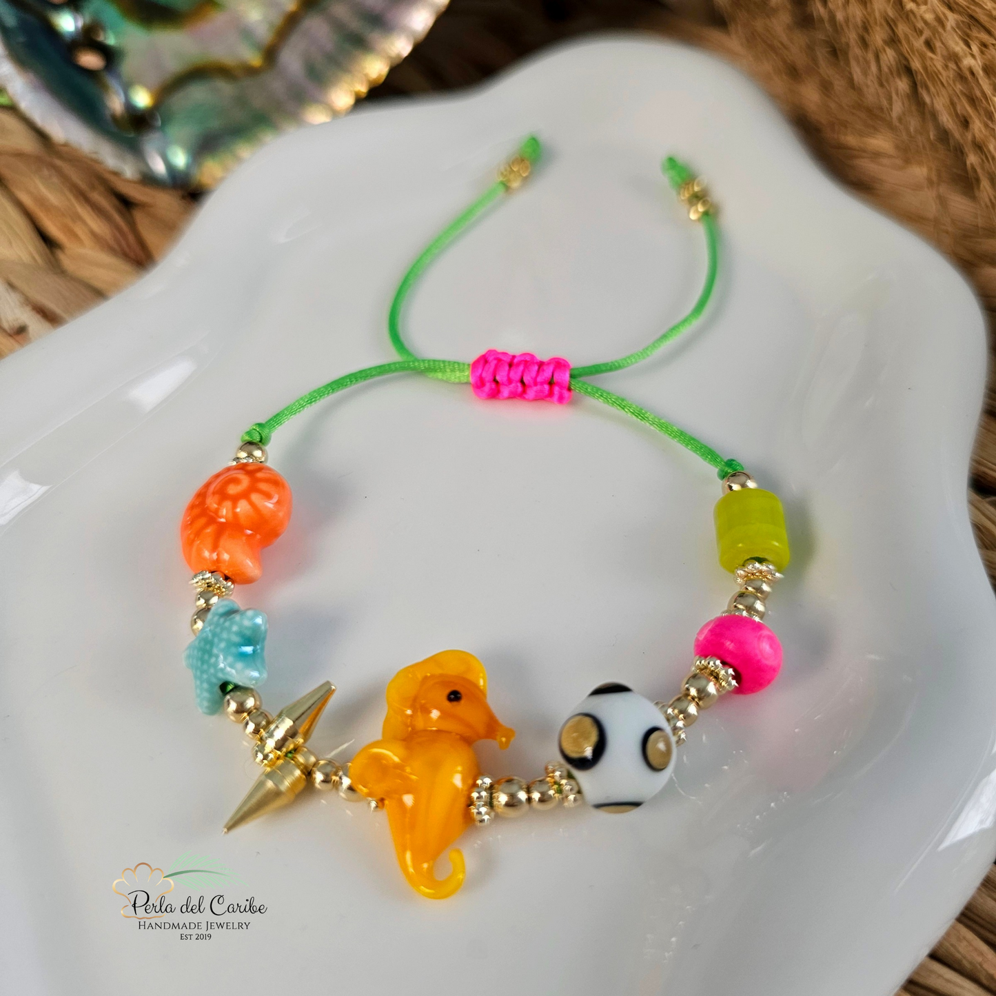 Yellow Seahorse Bracelet