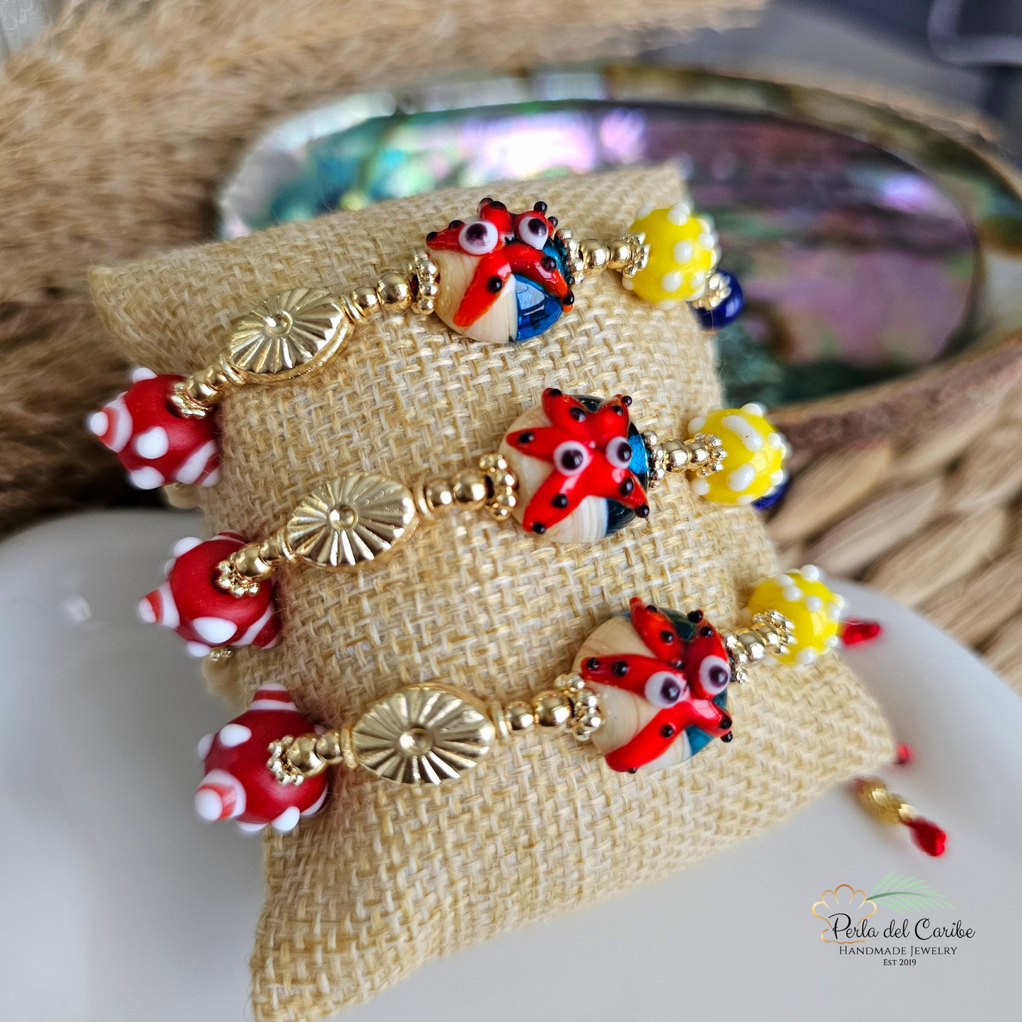 Red Starfish Cord Bracelet