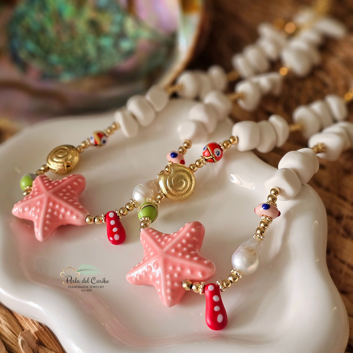 Chunky Starfish Choker( Pink)