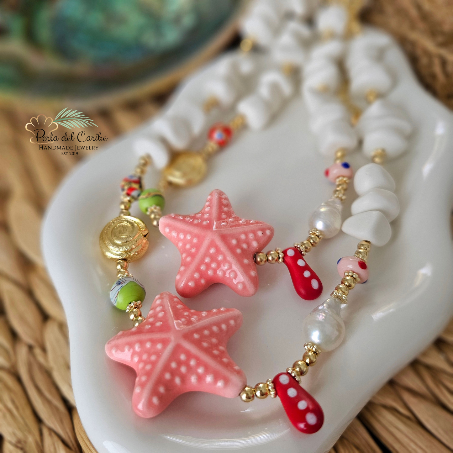 Chunky Starfish Choker( Pink)