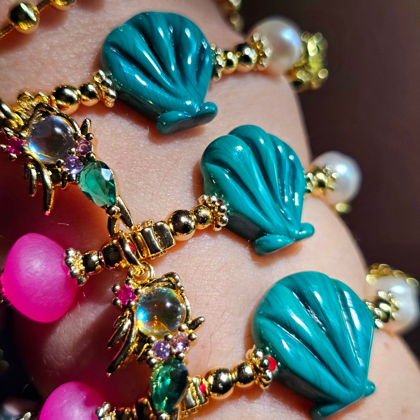 Opal Mermaid Seashell Bracelet
