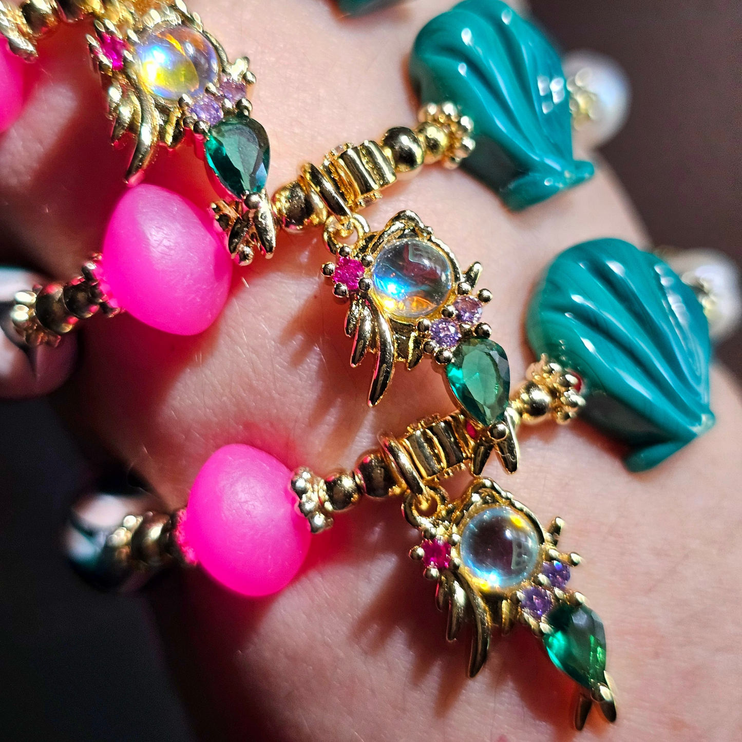 Opal Mermaid Seashell Bracelet