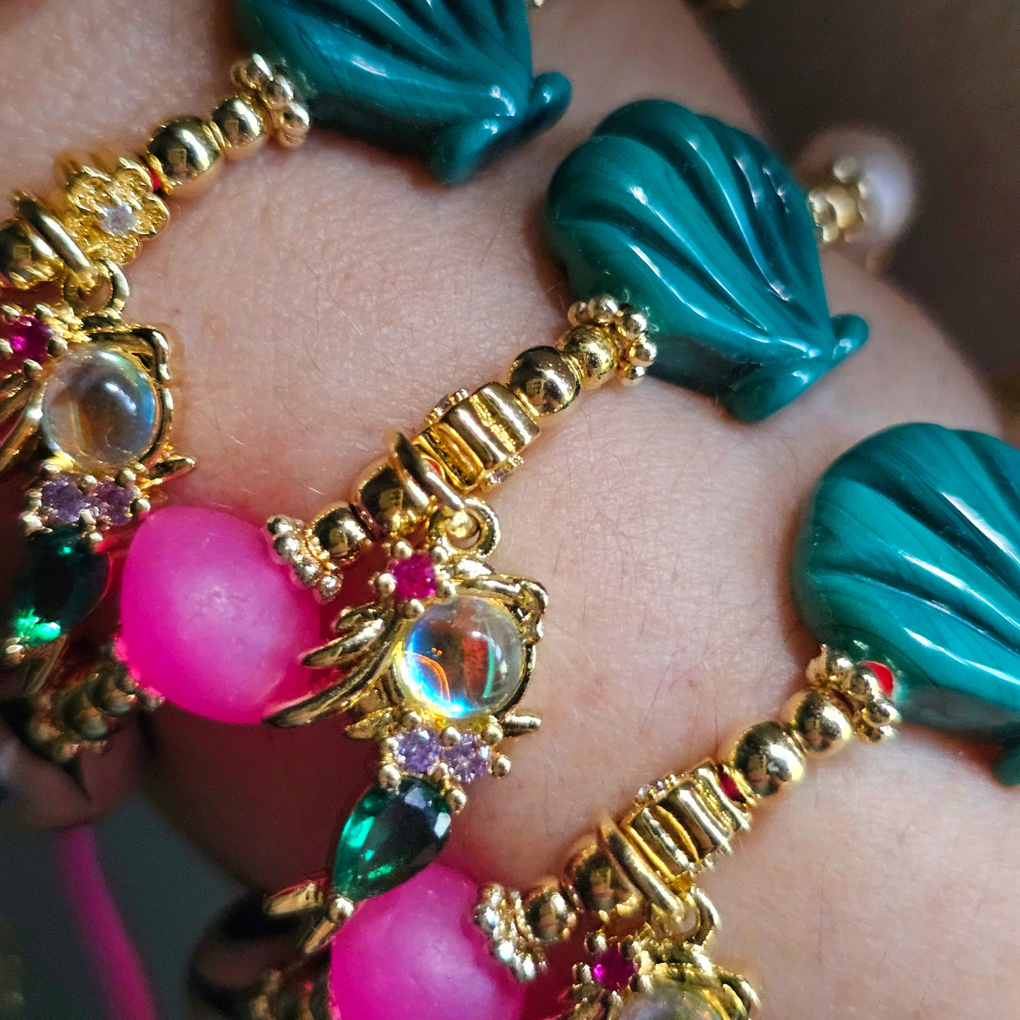 Opal Mermaid Seashell Bracelet