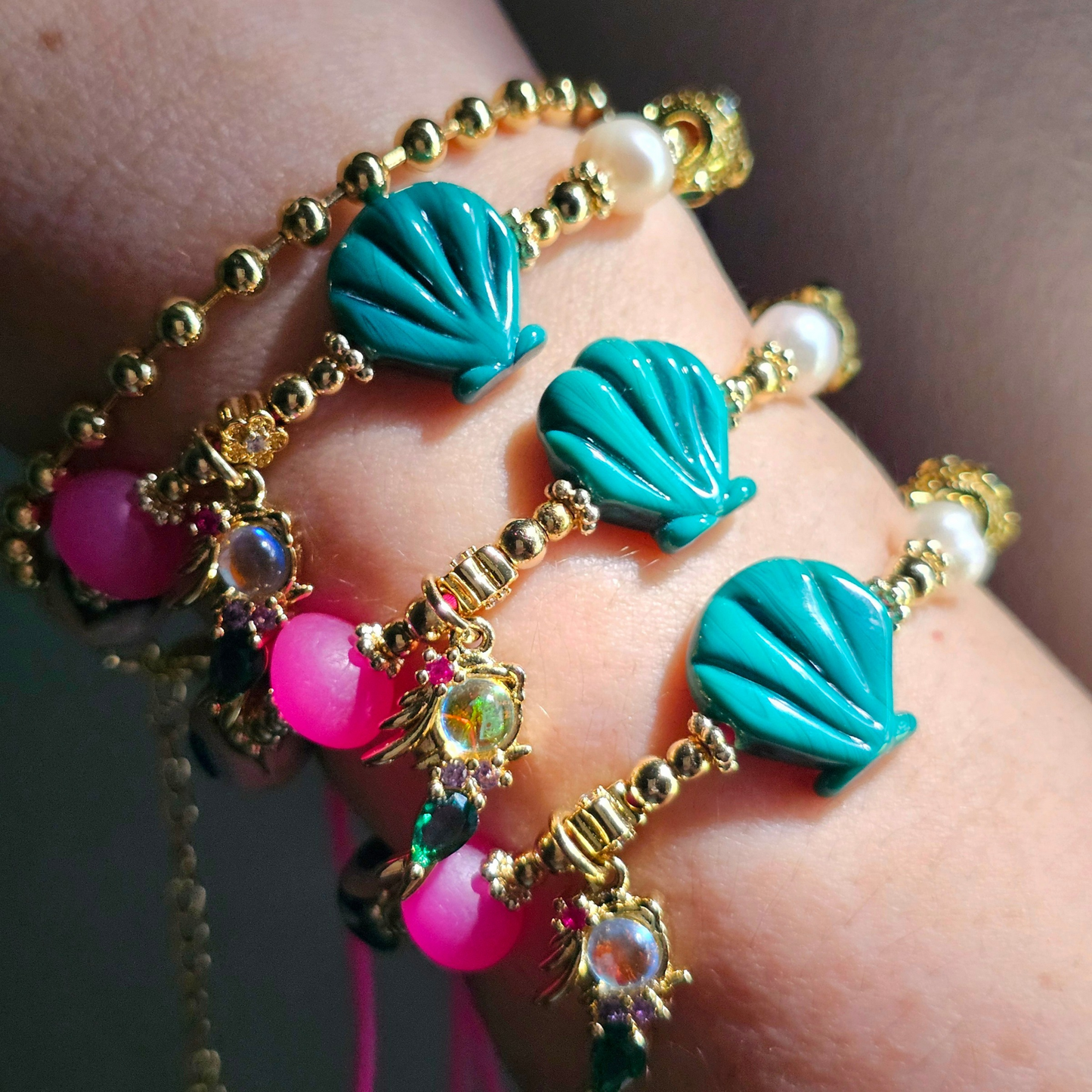 Opal Mermaid Seashell Bracelet