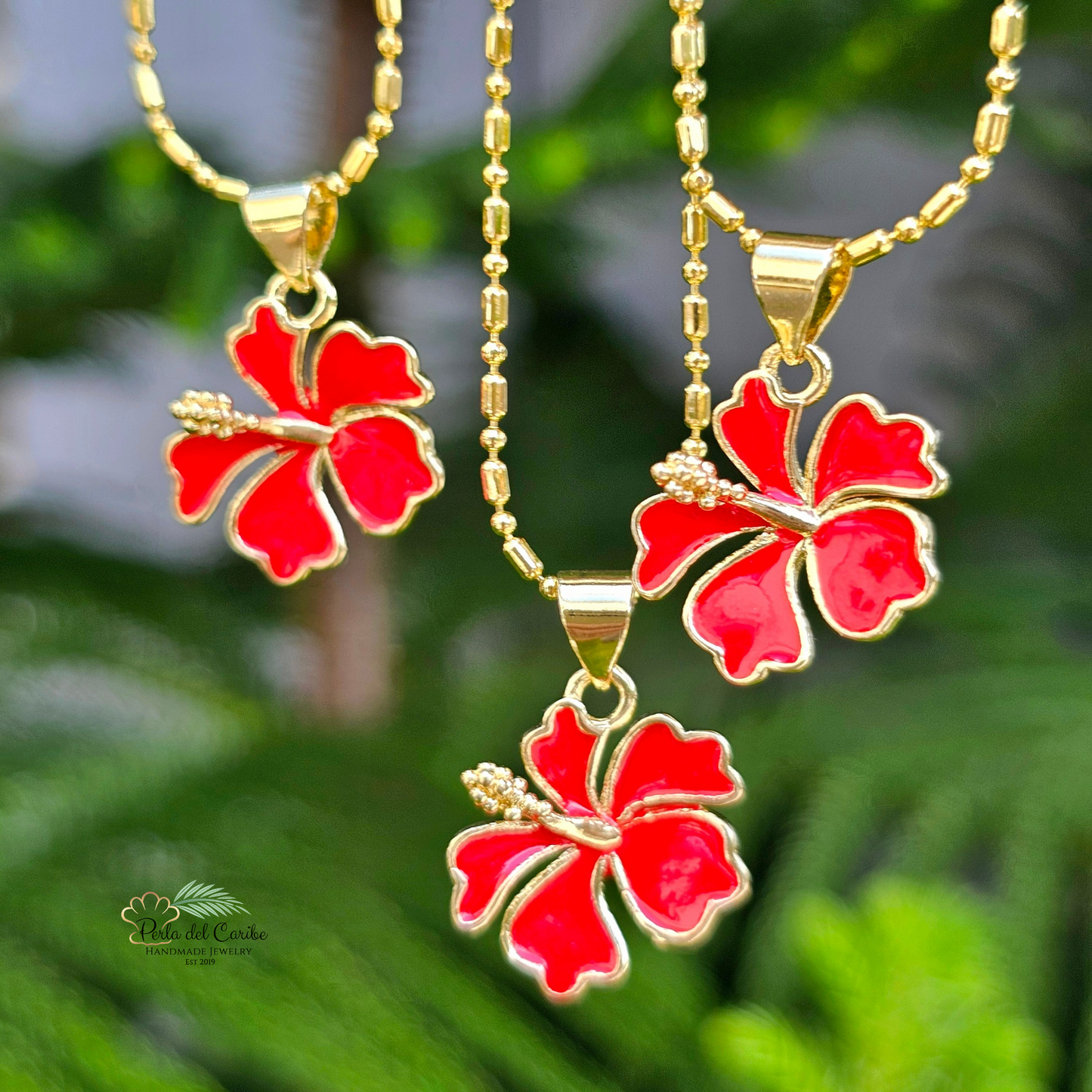 Red Hibiscus Chain
