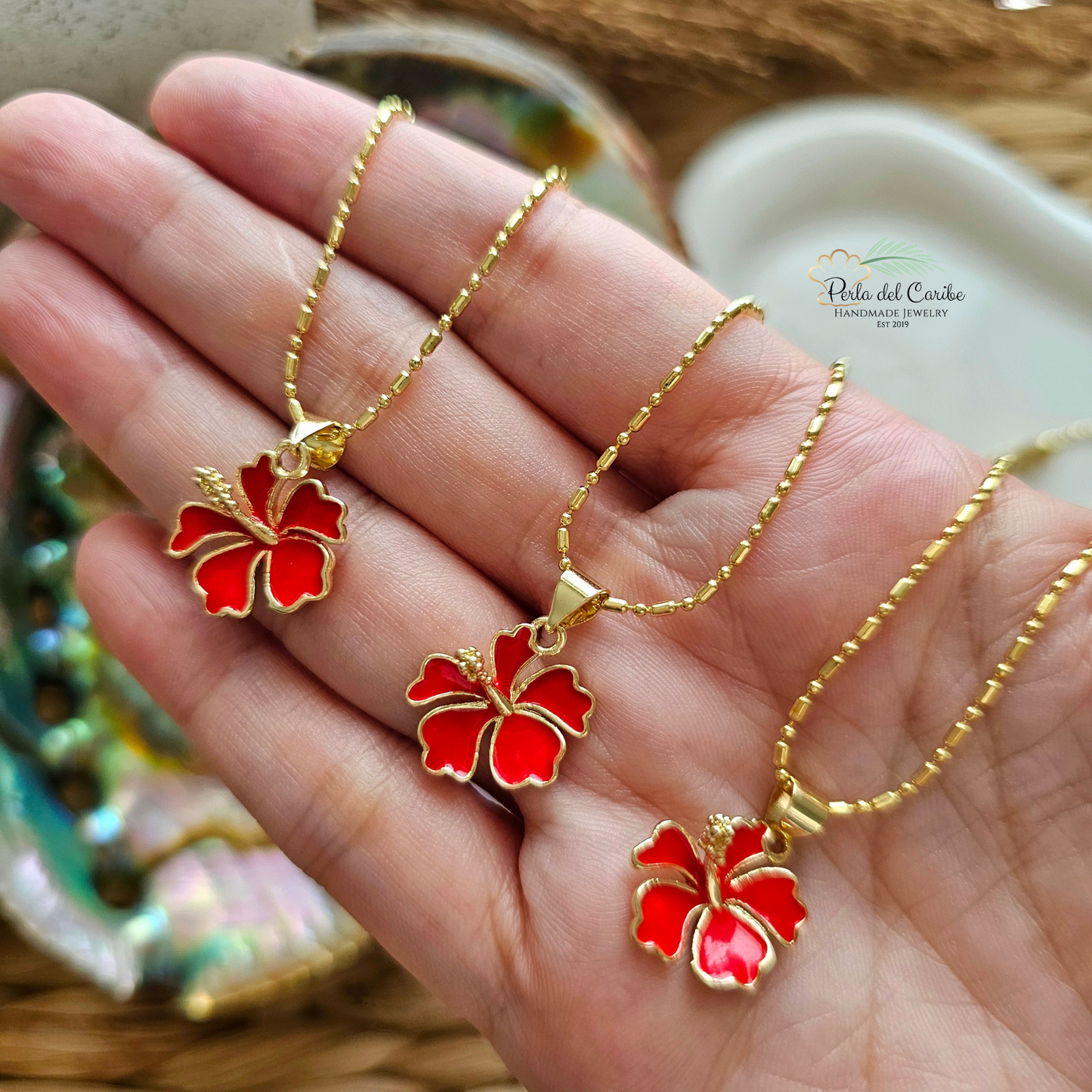 Red Hibiscus Chain