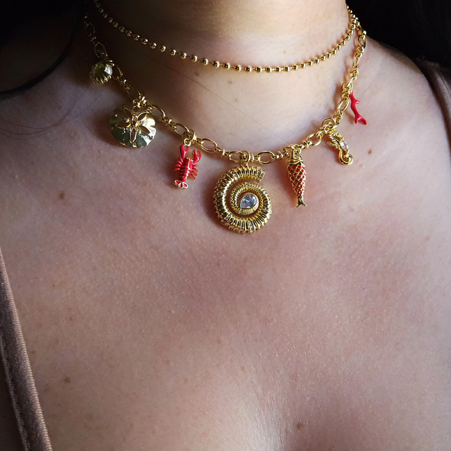 Summer Multi Charm Necklace