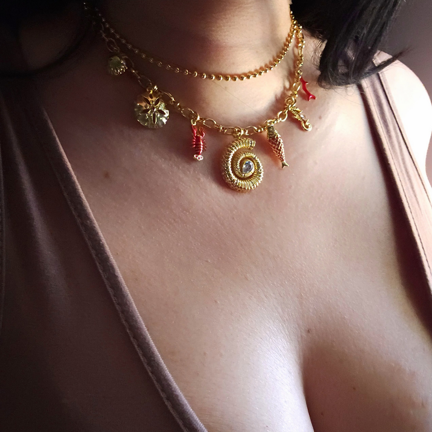 Summer Multi Charm Necklace