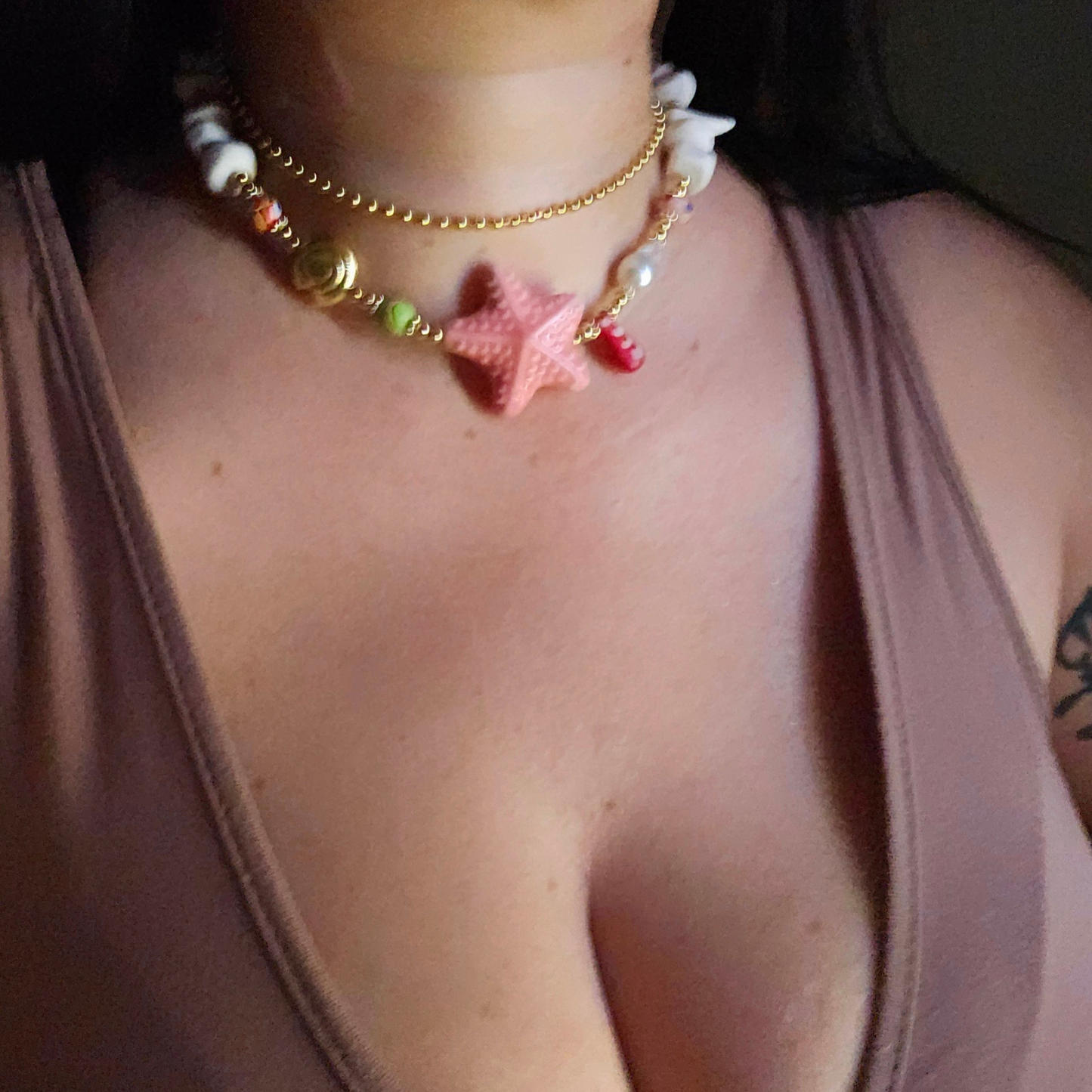 Chunky Starfish Choker( Pink)