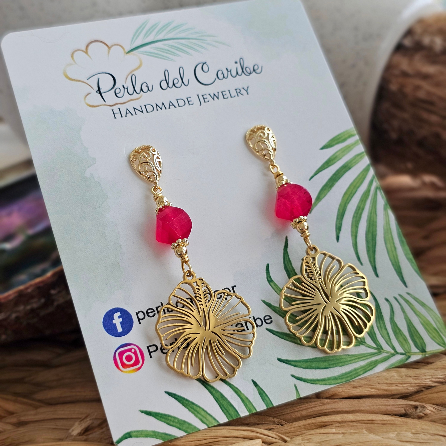 Hibiscus Earrings