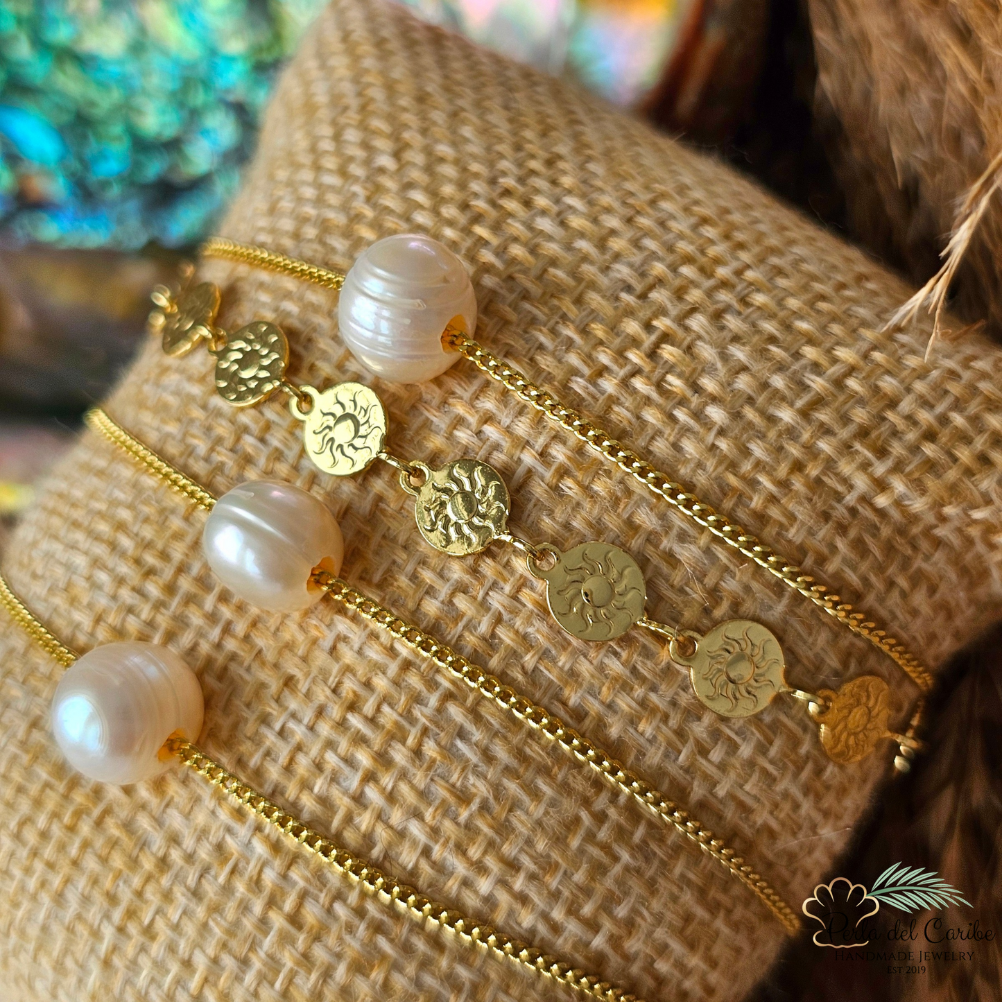 Minimalist Pearl Bracelet/ Sunshine