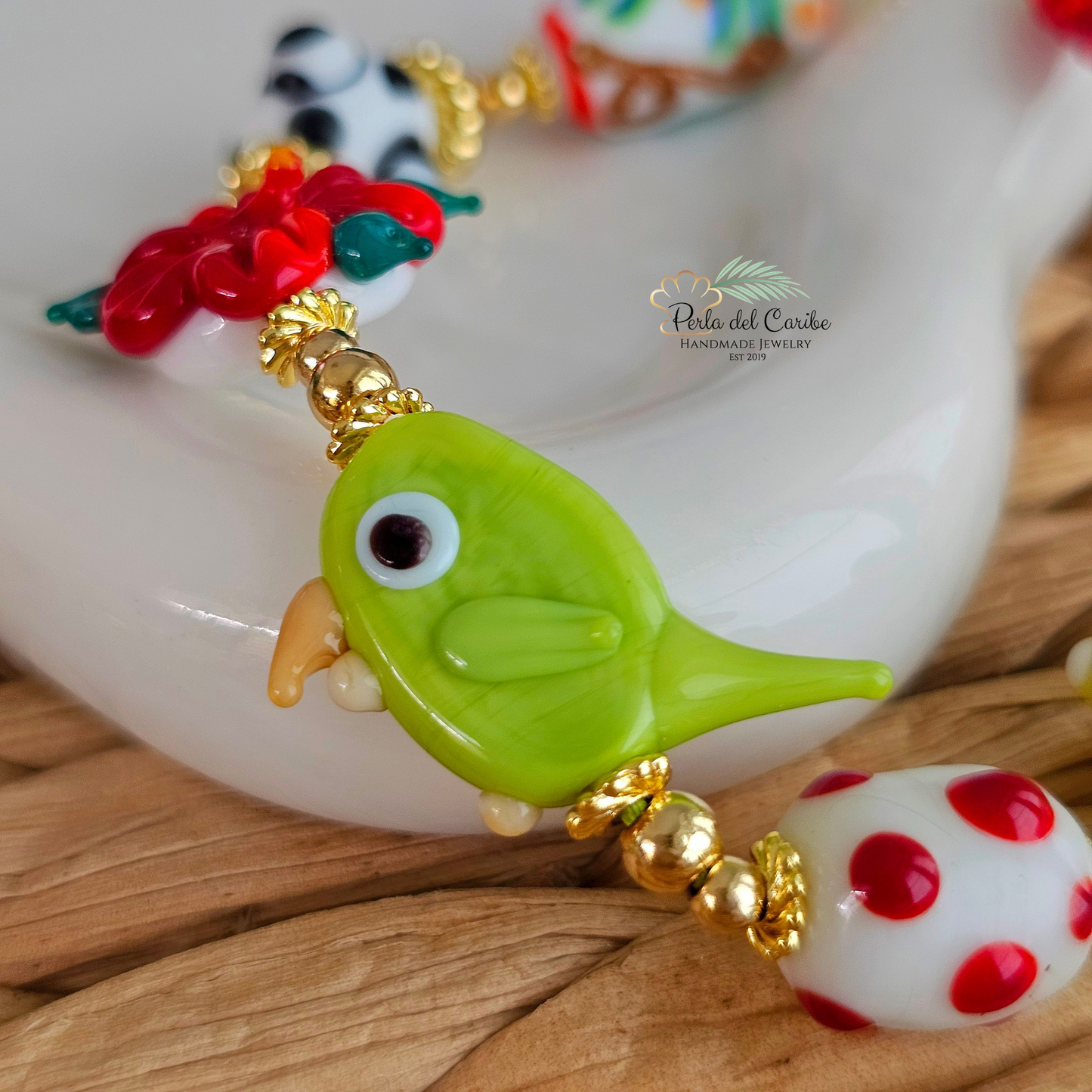 Cotorrita & Hibiscus Bracelet