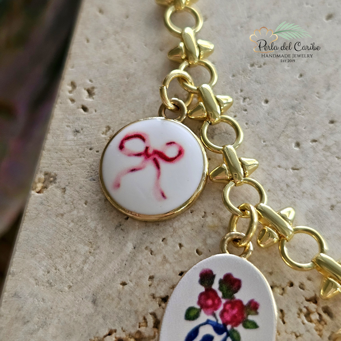 Vintage Multi Charm Necklace (Coquette)