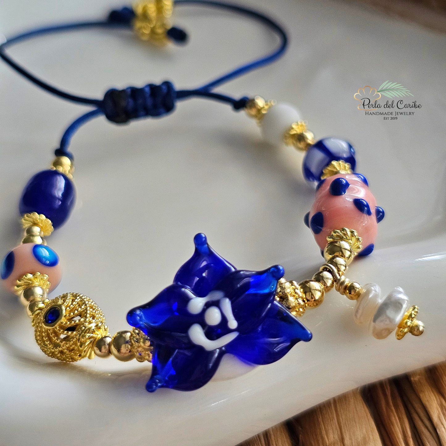 Orchid Murano bracelet