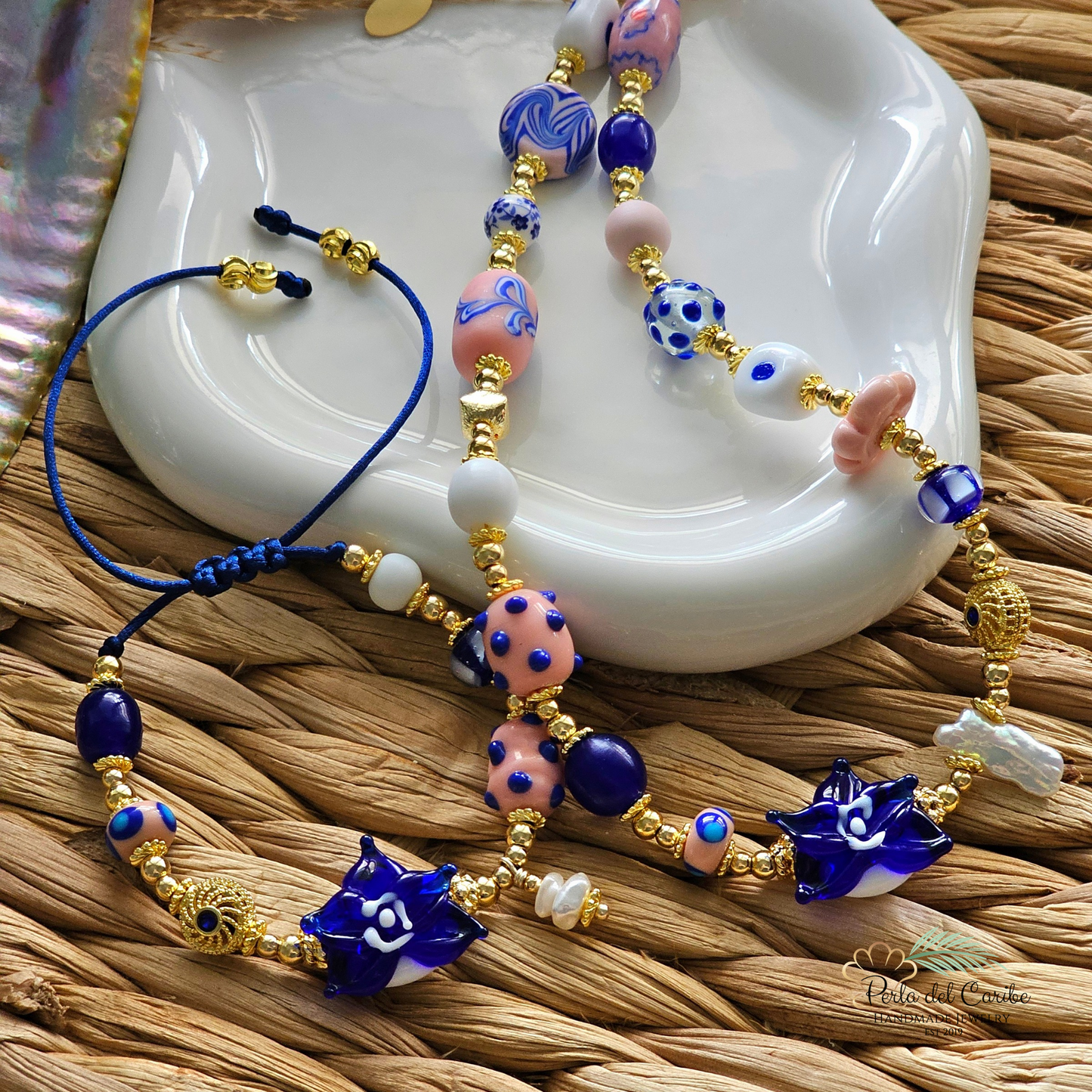 Orchid Murano bracelet